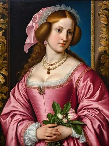 portrait of a woman,portrait of a girl,portrait of christi,carpaccio,woman holding pie,la violetta,young woman,woman holding a smartphone,tudor,lacerta,cepora judith,andrea del verrocchio,angelica,riopa fernandi,bella rosa,renaissance,elizabeth i,lady banks' rose,lady banks' rose ,isabella grapes,Photography,General,Realistic