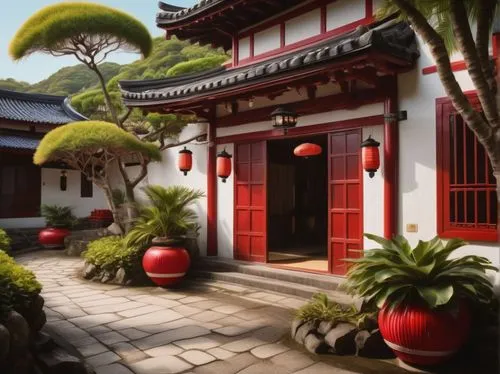 chinese temple,red lantern,asian architecture,oriental painting,chinese architecture,oriental,buddhist temple,forbidden palace,chinese art,chinese restaurant,watercolor tea shop,japanese shrine,world digital painting,hall of supreme harmony,mandarin house,chinese background,chinese style,zui quan,japanese restaurant,japanese-style room,Conceptual Art,Fantasy,Fantasy 01