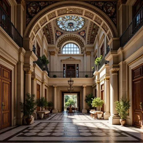 cochere,sursock,dolmabahce,atriums,entrance hall,conservatory,hallway,glyptotek,emirates palace hotel,bucharest,marble palace,belek,orangery,neoclassical,palladianism,palatial,venetian hotel,corridor,galleria,inside courtyard