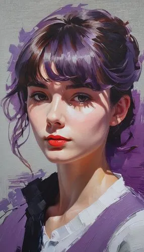 overpainting,digital painting,painting technique,girl portrait,la violetta,photo painting,violetta,world digital painting,painting work,mauves,oil paint,violet,oil painting,wip,violette,illustrator,painting,mystical portrait of a girl,acrylic,purple background,Conceptual Art,Fantasy,Fantasy 19