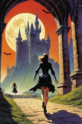 castlevania,eilonwy,lufia,prydain,shadowgate,hildebrandt,magica,fantasy world,castles,nargothrond,schierstein,ravenloft,fantasy city,travel poster,knight's castle,hamelin,discworld,magical adventure,dragonlance,canterville,Conceptual Art,Sci-Fi,Sci-Fi 19