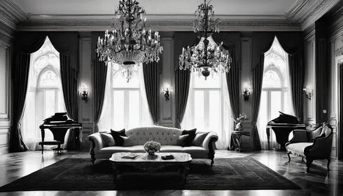 ornate room,sitting room,anteroom,royal interior,lanesborough,marienbad,chambres,chambre,chateau margaux,neoclassical,interior decor,sursock,opulently,opulence,danish room,livingroom,baccarat,luxury home interior,great room,poshest,Illustration,Black and White,Black and White 33