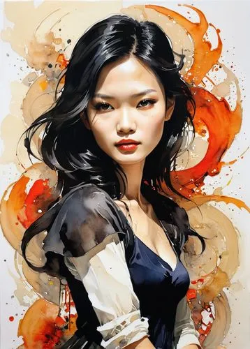 wenhao,youliang,fashion vector,geisha girl,asian woman,xueying,jianxing,thuy,yufeng,hoang,oriental girl,vietnamese woman,shuang,jeanneney,pacitti,peinture,jianying,art painting,phuong,wenying,Illustration,Paper based,Paper Based 07