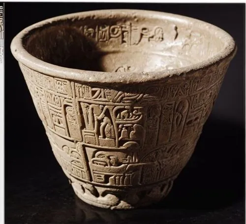 a bowl made out of clay that is carved,amarna,dendera,akkadian,senufo,assyriology,amenemhat