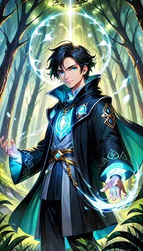 yukio,cg artwork,magus,summoner,monsoon banner,merlin,yi sun sin,guilinggao,game illustration,xiangwei,easter banner,wuchang,male character,mage,uriel,zodiac sign leo,leo,dark-type,xing yi quan,the son of lilium persicum,Anime,Anime,Cartoon