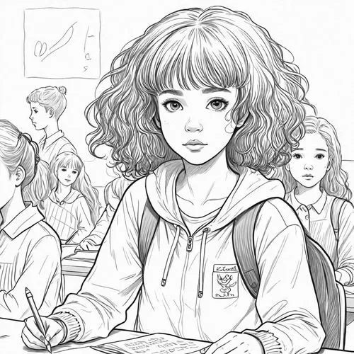 line art children,girl with speech bubble,coloring pages kids,girl studying,girl drawing,classroom,kids illustration,classroom training,school enrollment,worried girl,the girl's face,gaokao,student,hagio,office line art,children drawing,schoolkid,afterschool,study,school start,Design Sketch,Design Sketch,Detailed Outline