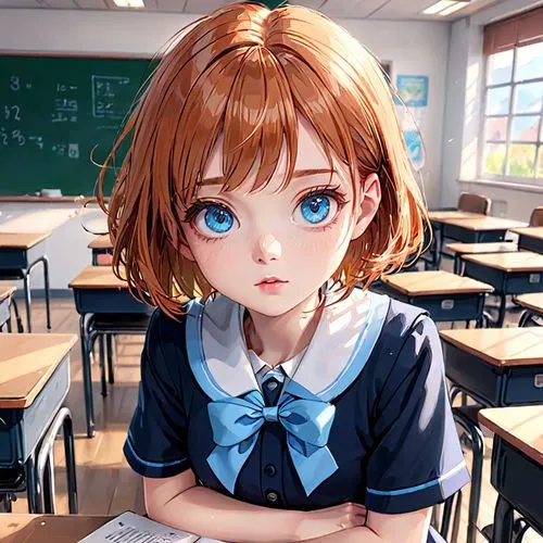 classroom,worried girl,teacher,heterochromia,detention,tutor,classroom training,schoolgirl,mikuru asahina,girl studying,cinnamon girl,anime girl,nora,student,hinata,school uniform,bulli,anime 3d,school start,school clothes,Anime,Anime,General