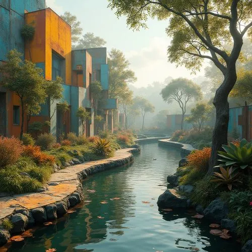 riverwoods,streamwood,ecotopia,netherwood,riverwood,riverside,creekside,dorne,ponds,world digital painting,apartment complex,palo alto,canals,suburbanized,biopolis,waterside,streamside,encino,riverworld,rivertown,Photography,General,Realistic