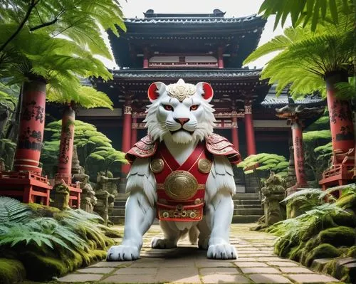 yamantaka,asian tiger,japan garden,japanese garden ornament,rakshasa,asian architecture,katsumata,forest king lion,japanese shrine,white temple,taoism,tengu,amaterasu,gennosuke,kitsune,okami,panduru,imagawa,haida,shiranui,Photography,General,Realistic