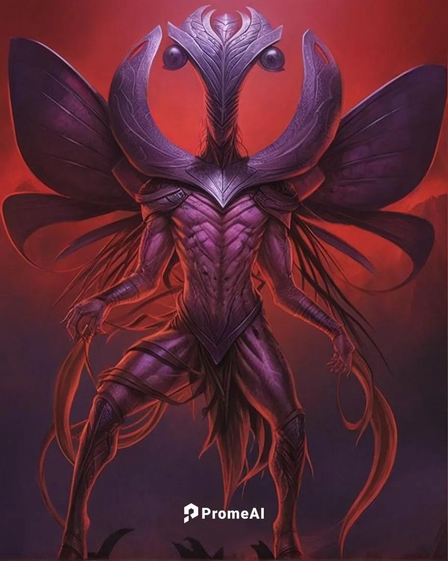 In a surreal landscape, a creature made entirely of insect-like arthropods and humans stands out. Its scales are a mix of awe-inspiring creatures, with powerful arms and powerful feet that stretch tow