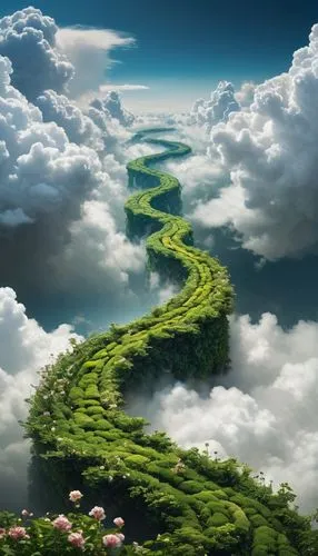 nature wallpaper,winding road,the mystical path,heaven gate,the way of nature,fantasy landscape,Conceptual Art,Fantasy,Fantasy 11