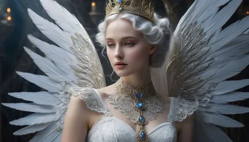 sigyn,white rose snow queen,the snow queen,galadriel,ice queen,fairy queen,daenerys,thranduil,queen of the night,fairest,white swan,dany,johanna,the archangel,celeborn,white lady,eternal snow,white bird,gwendoline,adere,Illustration,Black and White,Black and White 01