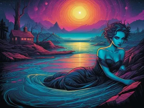 mermaid background,sirena,siren,aquarius,mermaid vectors,fantasia,seadrift,water nymph,oceanica,oceana,girl on the river,orona,amphitrite,lagoon,oceano,fathom,ocean,nereid,sea night,mer,Illustration,R