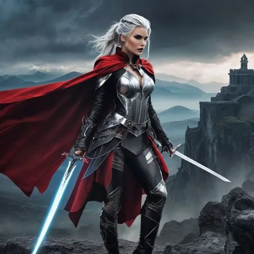 ventress,auditore,thorhild,heroic fantasy,jaina,female warrior,gwendoline,lilandra,ahsoka,ladyhawke,swordswoman,sandahl,dark elf,yavana,minbari,thors,khatuna,etheria,thundra,adelheid,Conceptual Art,Sci-Fi,Sci-Fi 06