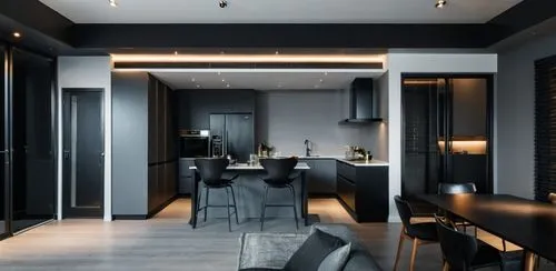 modern kitchen interior,dark cabinetry,dark cabinets,modern kitchen,kitchen design,modern minimalist kitchen,kitchen interior,gaggenau,interior modern design,hallway space,modern decor,penthouses,contemporary decor,kitchenette,an apartment,scavolini,apartment,kitchen,interior design,modern minimalist bathroom,Photography,General,Realistic