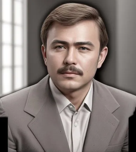 a digital portrait of a man with a goatee,novoselov,surkov,sarsenbayev,khachilayev,kudayev,koreshkov,Common,Common,Natural