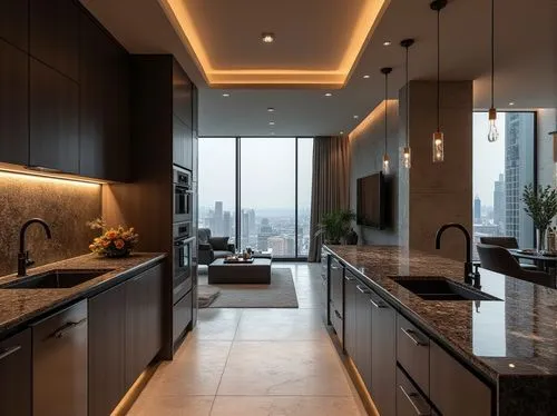 modern kitchen interior,modern kitchen,kitchen design,kitchen interior,penthouses,countertops,kitchen counter,modern minimalist kitchen,kitchens,dark cabinetry,big kitchen,tile kitchen,countertop,kitchen,dark cabinets,interior modern design,cocina,polished granite,kitchin,granite counter tops,Photography,General,Realistic