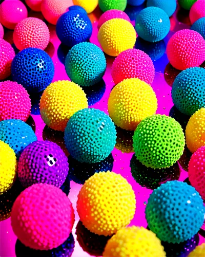 Colorful sponges, various shapes, soft texture, porous surface, rounded edges, bright colors, yellow, blue, pink, green, scattered arrangement, close-up shot, shallow depth of field, soft focus, warm 