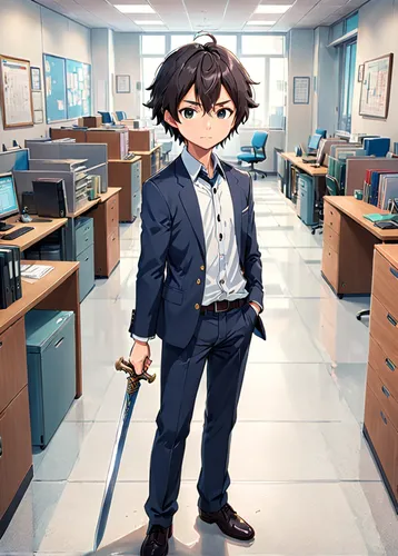 navy suit,mc,king sword,holding a gun,attorney,white-collar worker,togra,detective conan,anime boy,swordsman,school uniform,a uniform,office ruler,hero academy,sword,business angel,cg artwork,anime japanese clothing,uniform,world end,Anime,Anime,Traditional