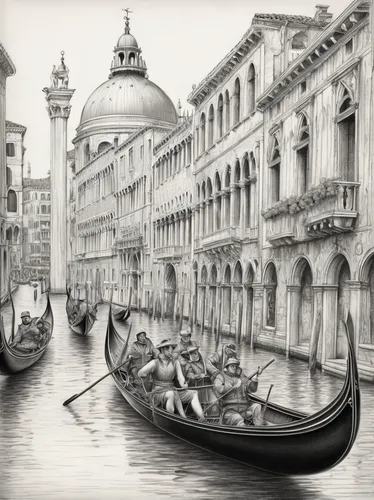 gondolier,the carnival of venice,venetian,grand canal,venezia,venice,gondolas,venetia,venice italy gritti palace,doge's palace,venetian hotel,hallia venezia,boat landscape,italian painter,rowboats,gondola,caravel,row boats,dubai creek,wooden boats,Illustration,Black and White,Black and White 30