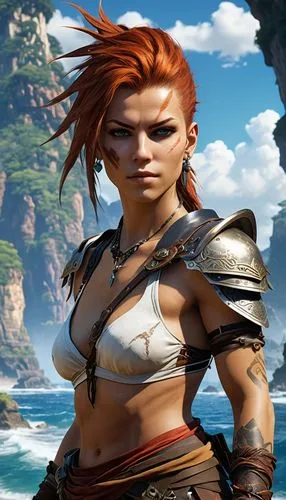 female warrior,aloy,aveline,trine,oenanthe,cirta,mervat,neverwinter,sandahl,elona,shanna,lonka,mmorpgs,gotrek,liora,antiope,caelestis,lohse,chandra,liath,Illustration,Retro,Retro 01