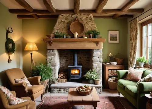 sitting room,fireplace,fire place,chimneypiece,country cottage,cosier,fireplaces,inglenook,log fire,cotswolds,coziness,christmas fireplace,cosy,mantelpieces,wood stove,coziest,claverton,wooden beams,home interior,mantelpiece,Illustration,American Style,American Style 05