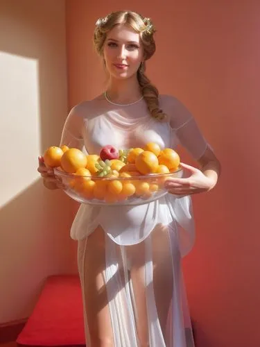 My beautiful hostess came towards me with a bowl of the most delicious fruit and beamed at me with love. Her dress was made of very transparent fabric so that I could easily see her wonderfully ample 