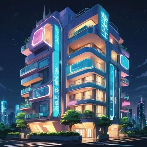 apartment block,futuristic architecture,sky apartment,apartment building,apartments,honolulu,residential tower,condominium,futuristic,skyscraper,apartment complex,mixed-use,metropolis,apartment blocks,fantasy city,an apartment,bulding,real-estate,kirrarchitecture,residential,Illustration,Japanese style,Japanese Style 03