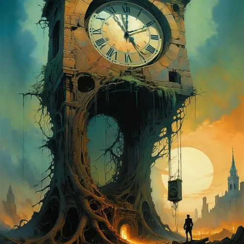 grandfather clock,clockmaker,time spiral,clock,clock tower,clock face,old clock,tower clock,out of time,clocks,flow of time,street clock,clockwork,world clock,timepiece,hanging clock,time pointing,watchmaker,the eleventh hour,time traveler,Conceptual Art,Oil color,Oil Color 04