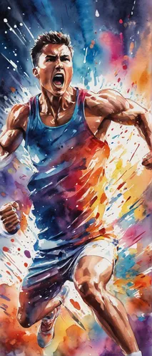 ronaldo,cristiano,usain bolt,painting technique,world digital painting,oil painting on canvas,bolt,digital painting,oil on canvas,runner,art painting,michael jordan,art,finish line,yuan,vector art,vector graphic,cg artwork,sprinting,zao,Illustration,Paper based,Paper Based 25