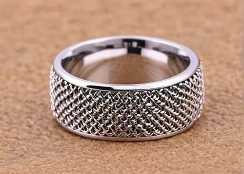 Wholesale low price stainless steel silver gold black color 8MM mesh finger ring fashion unisex jewelry 7-10# anel bague,titanium ring,finger ring,wedding ring,circular ring,ring with ornament,wedding