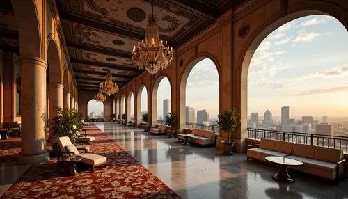 the cairo,medinah,emirates palace hotel,amanresorts,habtoor,taj mahal hotel,marble palace,the hassan ii mosque,persian architecture,king abdullah i mosque,ballroom,verandah,sansar,grandeur,3d rendering,veranda,ornate room,colonnades,al nahyan grand mosque,hall of nations