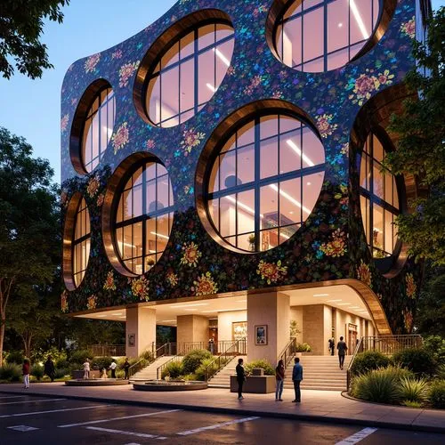 building honeycomb,facade panels,3d rendering,honeycomb structure,cubic house,glass facade,edificio,renderings,lattice windows,ocad,frame house,render,andaz,hotel w barcelona,apartment building,colorful facade,new building,modern building,interlace,facade painting