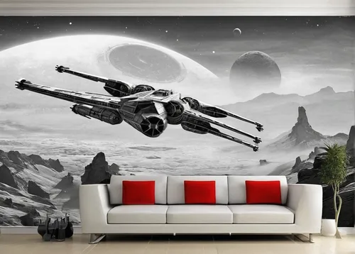 x-wing,wall sticker,millenium falcon,wall art,space art,wall decor,wall decoration,sci fi,star wars,starwars,tie-fighter,space ships,tie fighter,sci-fi,sci - fi,spaceships,at-at,first order tie fighter,cg artwork,playmat,Illustration,Retro,Retro 21