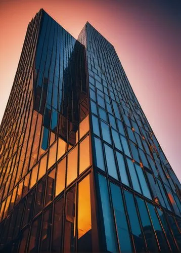 arquitectura, modern building, urban landscape, cityscape, skyscraper, abstract shape, geometric structure, reflective glass, metallic material, clean lines, minimalist design, futuristic style, eveni