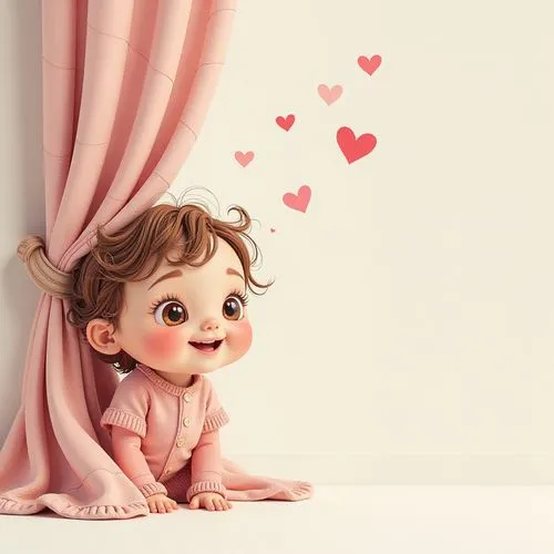 cute cartoon image,cute cartoon character,little girl in pink dress,cloth doll,valentine clip art,handmade doll