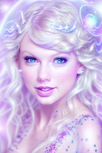 Taylor Swift extremely detailed professional photography of (((an ethereal spirit))) with a mischievous smile and glowy eyes. Otherworldly creature, magical scene, an incredibly beautiful world of won