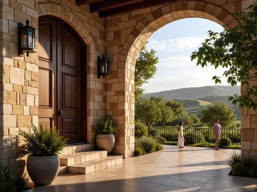 hovnanian,entryways,archways,entryway,stone gate,stoneworks,yountville,sandstone wall,belgard,domaine,stone wall,front porch,patios,patio,natural stone,baluster,breezeway,country estate,stonework,wine country