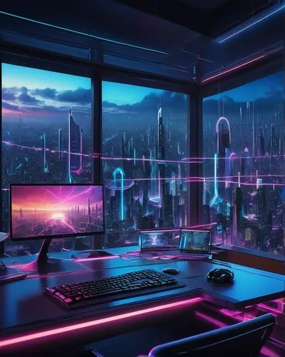 cyberpunk,computer room,cyberscene,cybertown,cybercafes,cybercity,cyberia,cyberport,cyberview,cyberworld,computer workstation,futuristic landscape,the server room,computerized,aesthetic,modern office,working space,computer graphic,3d background,cyberspace,Conceptual Art,Fantasy,Fantasy 21