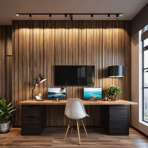 modern office,wooden desk,blur office background,working space,computer desk,desk,office desk,secretary desk,modern room,creative office,modern decor,writing desk,computer room,computer workstation,contemporary decor,room divider,apple desk,smart home,home office,work space,Photography,General,Realistic