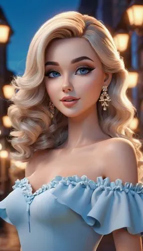 elsa,barbie,cinderella,galinda,cendrillon,tiana,Unique,3D,3D Character