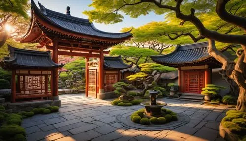 asian architecture,japan garden,japanese garden ornament,japanese garden,japanese shrine,zen garden,teahouse,japanese zen garden,buddhist temple,teahouses,hyang garden,suzhou,sake gardens,dojo,south korea,japanese-style room,wudang,oriental,qingcheng,ryokans,Illustration,American Style,American Style 11