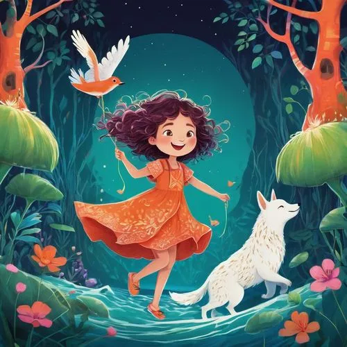 fairy world,kids illustration,fairie,fairy forest,kupala,fairy tale character,Illustration,Abstract Fantasy,Abstract Fantasy 13