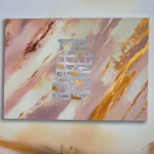 gold paint strokes,copper frame,pink and gold foil paper,abstract painting,rauschenberg,gold foil art,matruschka,abstract gold embossed,gold foil corner,gold-pink earthy colors,kapton,gold leaf,ochre,