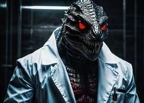 reptillian,venom,saurian,suit actor,male mask killer,predator,ffp2 mask,raptor,gator,cosplay image,reptilian,drago milenario,rex,with the mask,aligator,fish-surgeon,red throat,dino,vendetta,alligator,Illustration,Realistic Fantasy,Realistic Fantasy 46