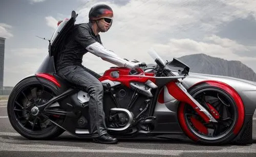 a man is sitting on top of a motorcycle,electric motorcycle,harley-davidson wlc,super bike,motorcycle rim,heavy motorcycle,harley davidson,Product Design,Vehicle Design,Sports Car,Sports