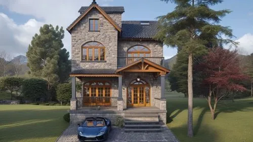 photorealistic renders ,victorian house,two story house,crooked house,little house,fairy tale castle,house in the forest,new england style house,small house,house with lake,wooden house,townhome,house