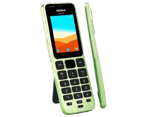 Nokia phone, various models, sleek design, metallic body, colored screen, buttons on keypad, antenna on top, flip open/close, 3/4 composition, shallow depth of field, soft lighting, warm color tone, c