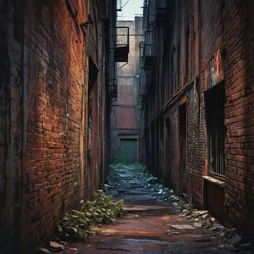 alleyway,alley,old linden alley,narrow street,alley cat,blind alley,slum,urban,rescue alley,lost place,street canyon,urban landscape,red brick,lostplace,red bricks,abandoned places,detroit,laneway,shanghai,the street,Conceptual Art,Daily,Daily 14