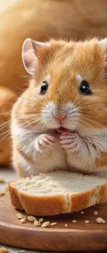 bread with cute hamster face, from side,crispbread,cheese bun,cheese loaf,hamster,hungry chipmunk,mouse bacon,little bread,bread,bread crust,eat,crisp bread,gerbil,potato bread,fatayer,white bread,ham